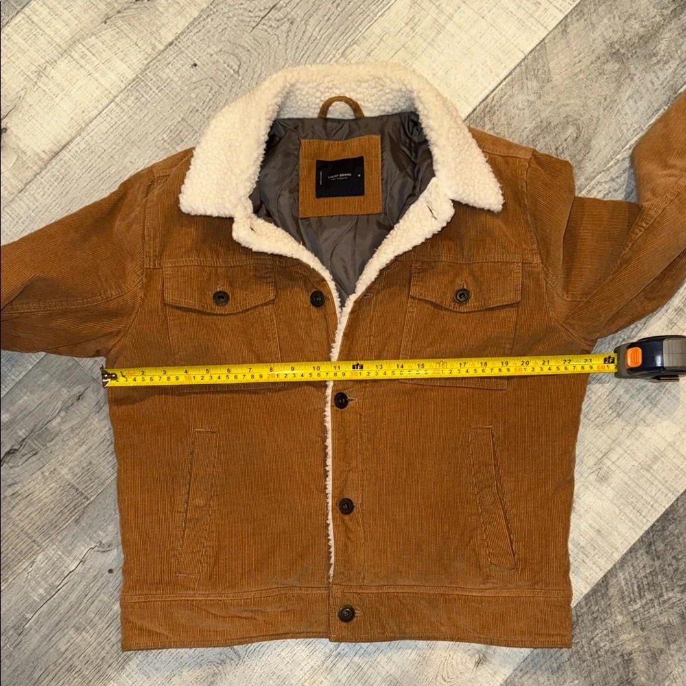 Lucky Brand Tan Corduroy Jacket with Cream Collar - Picture 9 of 12